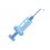 Medical syringe vaccine isolated icon flat vector, COVID-19 coronavirus or flu virus infection epidemic vaccination.